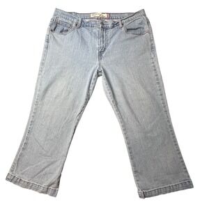 Vintage Levi's 515 Jeans Capris Womens 14 Blue Nouveau Light Wash Stretch Denim